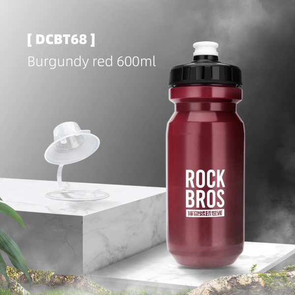 ROCKBROS | Fahrrad-Trinkflasche 600ml – Leichte Wasserflasche für Radfahren, in 6 Farben erhältlich