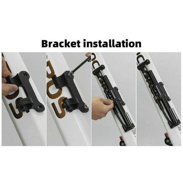 ROCKBROS | Mini Fahrradpumpe mit Barometer – 120 PSI Hochdruck Luftpumpe für Presta & Schrader Ventile