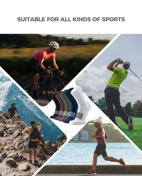 ROCKBROS | Road-to-Sky Radsocken – 1 Paar Unisex Fahrradsocken, atmungsaktiv und komfortabel