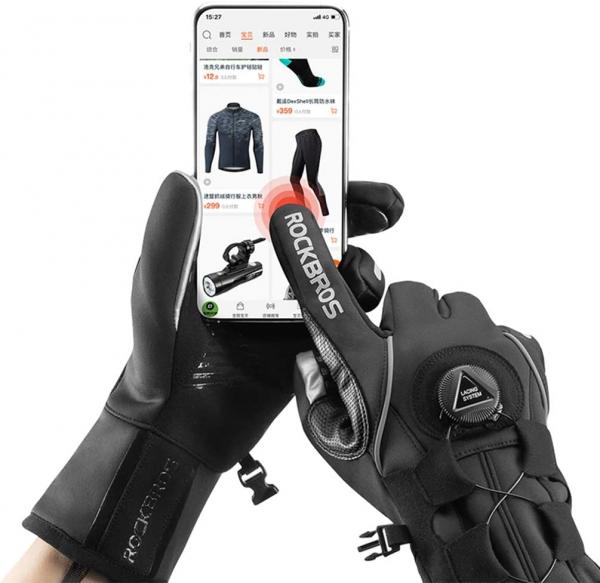 ROCKBROS | Skihandschuhe Winterhandschuhe Vollfinger Winddicht für Damen und Herren – Warme Handschuhe für Outdoor-Sportarten wie Laufen, Motorrad und Fahrrad