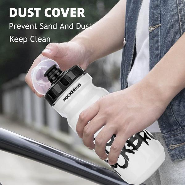 ROCKBROS | Fahrrad-Trinkflasche – 600 ml BPA-frei | Robuste Radflasche für Outdoor-Sportarten