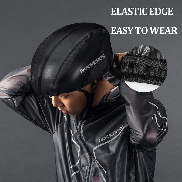 ROCKBROS | Helmüberzug Helmet Cover – Wasserdichte Regenkappe für Fahrradhelm (Schwarz, Weiß, Grün)
