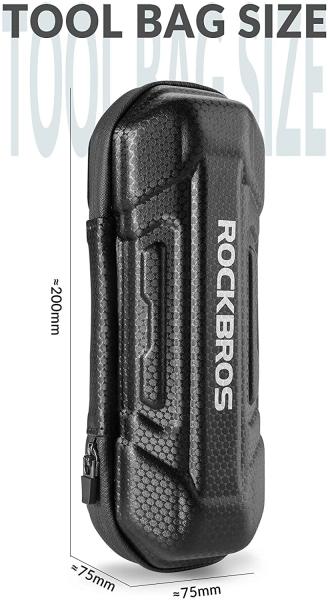 ROCKBROS | Fahrrad Zubehör Organizer Tasche – Tragbar, Multifunktional für Reparaturwerkzeuge, Minipumpe, Schwarz