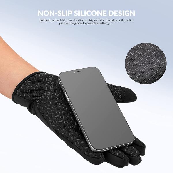 ROCKBROS | Fahrradhandschuhe für Herren – Warme Winterhandschuhe, Vollfinger, Touchscreen-fähig für Outdoor-Sportarten (Radfahren, Wandern, Klettern) – Größen M-XXL