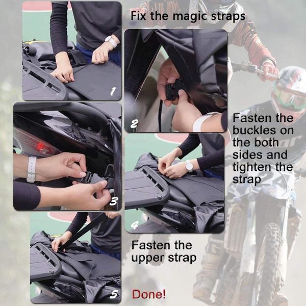 ROCKBROS | Motorrad Satteltaschen – 100% wasserdichte Doppelte Gepäcktaschen, Pannier Rack Bags, ca. 62L, in Grau und Gelb