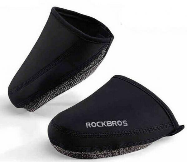 ROCKBROS | Fahrrad Überschuhe Winter Shoecovers Überzieher Warm Schwarz (S-L)