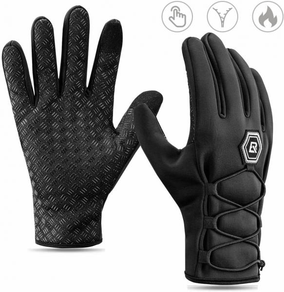 ROCKBROS | Fahrradhandschuhe Damen Herren Winter Handschuhe Touchscreen Winddicht