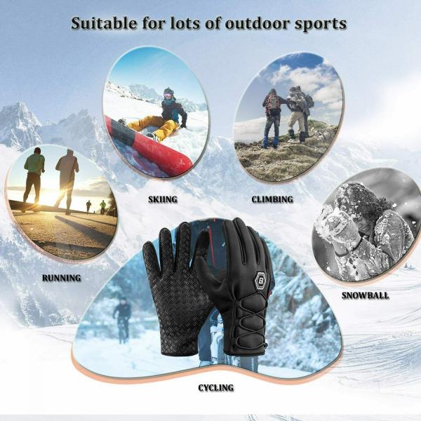 ROCKBROS | Fahrradhandschuhe Damen Herren Winter Handschuhe Touchscreen Winddicht