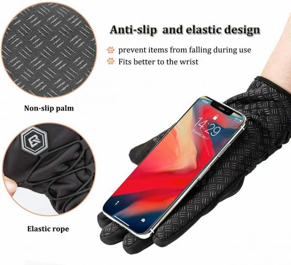 ROCKBROS | Fahrradhandschuhe Damen Herren Winter Handschuhe Touchscreen Winddicht