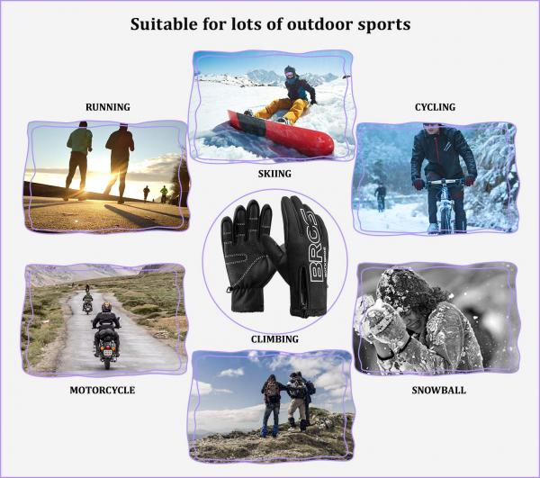 ROCKBROS | Winter Fahrradhandschuhe – Touchscreen, Winddicht, Warm, Wasserabweisend, für Damen und Herren