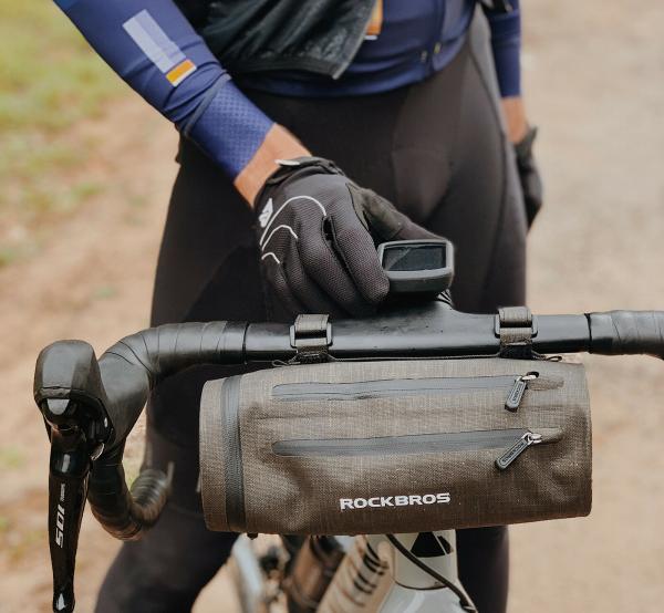 S107-1 (M,L,XL,XXL), ROCKBROS Fahrrad Handschuhe Outdoors Vollfingerhandschuhe Sport Warm Schwarz