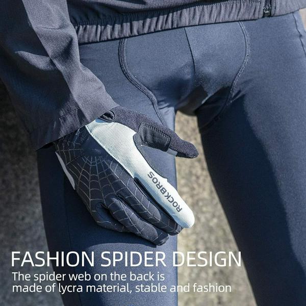 ROCKBROS | Fahrradhandschuhe Vollfinger – Touchscreen Handschuhe für Herren und Damen, Frühling, Größen S-XL