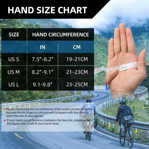 ROCKBROS | Fahrradhandschuhe Vollfinger – Touchscreen Handschuhe für Herren und Damen, Frühling, Größen S-XL