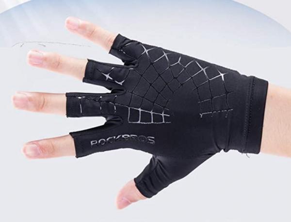 S202 (schwarz, grau) Halbfingerhandschuhe für Sommer/Herbst Laufen Radfahren Männer Frauen