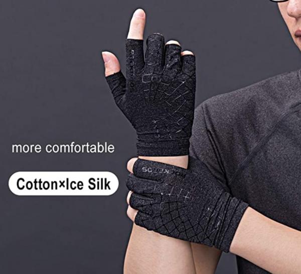 S202 (schwarz, grau) Halbfingerhandschuhe für Sommer/Herbst Laufen Radfahren Männer Frauen