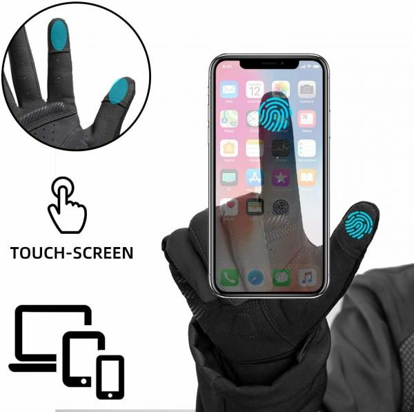 ROCKBROS | Touchscreen-fähige, rutschfeste und reflektierende Sporthandschuhe für Frühling/Herbst | Training Handschuhe für Herren und Damen, S-XXL