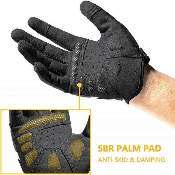ROCKBROS | Touchscreen-fähige, rutschfeste und reflektierende Sporthandschuhe für Frühling/Herbst | Training Handschuhe für Herren und Damen, S-XXL