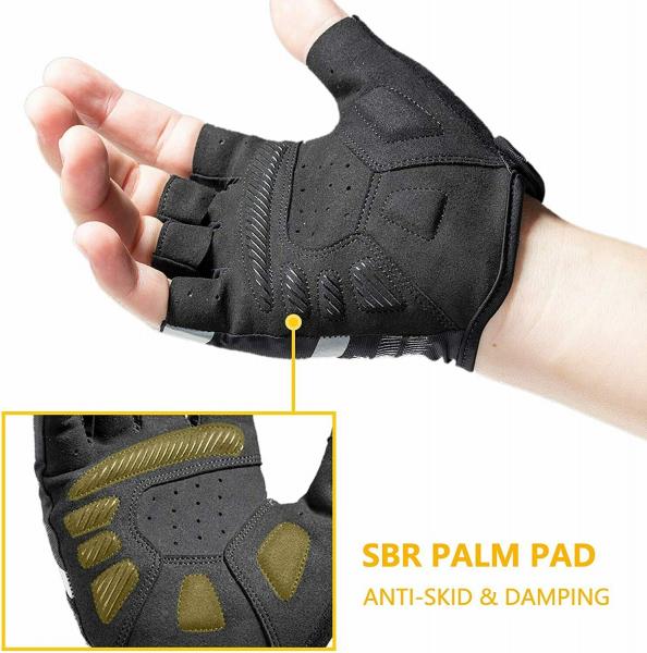 S247 ROCKBROS Fahrradhandschuhe Touchscreen Sport Halbfinger Handschuhe Reflektierend