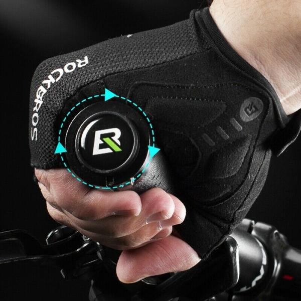 S252 (S, M, L, XL, XXL) ROCKBROS Halbfinger Handschuhe Outdoorsport Fahrradhandschuhe reflektierend Neu