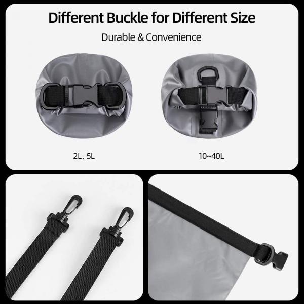 ROCKBROS | Dry Bag Wasserdicht – Packsack in 5L, 10L, 20L, 30L, 40L für Wassersport, Strand, Kajak, Rafting, Segeln und Outdoor-Aktivitäten