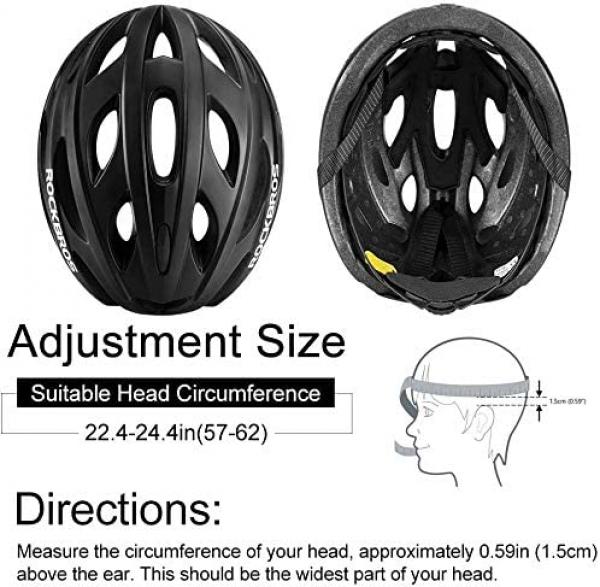 ROCKBROS | Fahrradhelm – MTB Rennrad Helm mit Abnehmbarem Magnet-Visier (Blau, Lila) | Größe Verstellbar (57-62 cm)