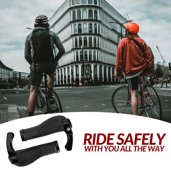 ROCKBROS | Ergonomische Fahrradgriffe – Rutschfest, für 22,2 mm Lenker, Ideal für MTB, E-Bike, Rennrad, Citybike, Trekkingrad, Faltrad – Schwarz/Grau